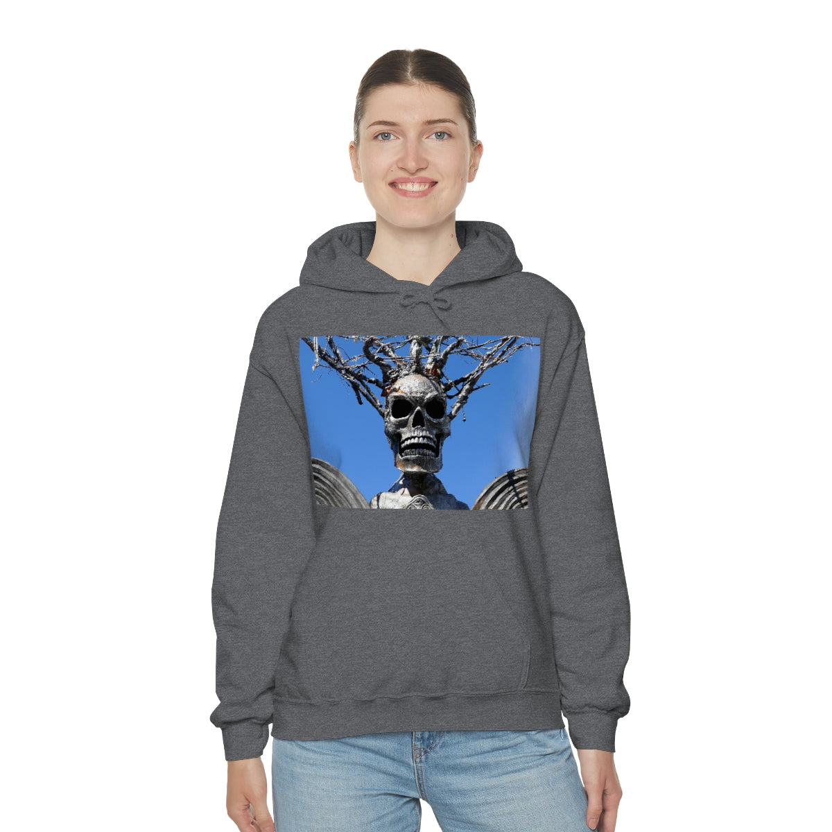 Skull Warrior Stare - Unisex Heavy Blend Hooded Sweatshirt - Fry1Productions