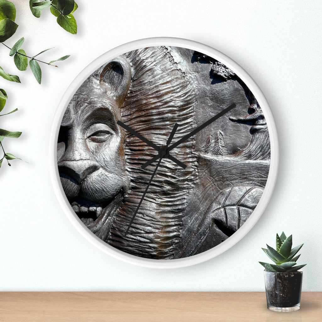"Lion's Friends Forever v3 " - 10" Wooden Frame Wall Clock - Fry1Productions