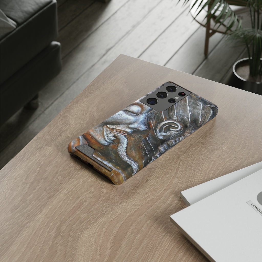 "Snakily Speaking" - Galaxy S22 S21 & iPhone 13 Case With Card Holder - Fry1Productions