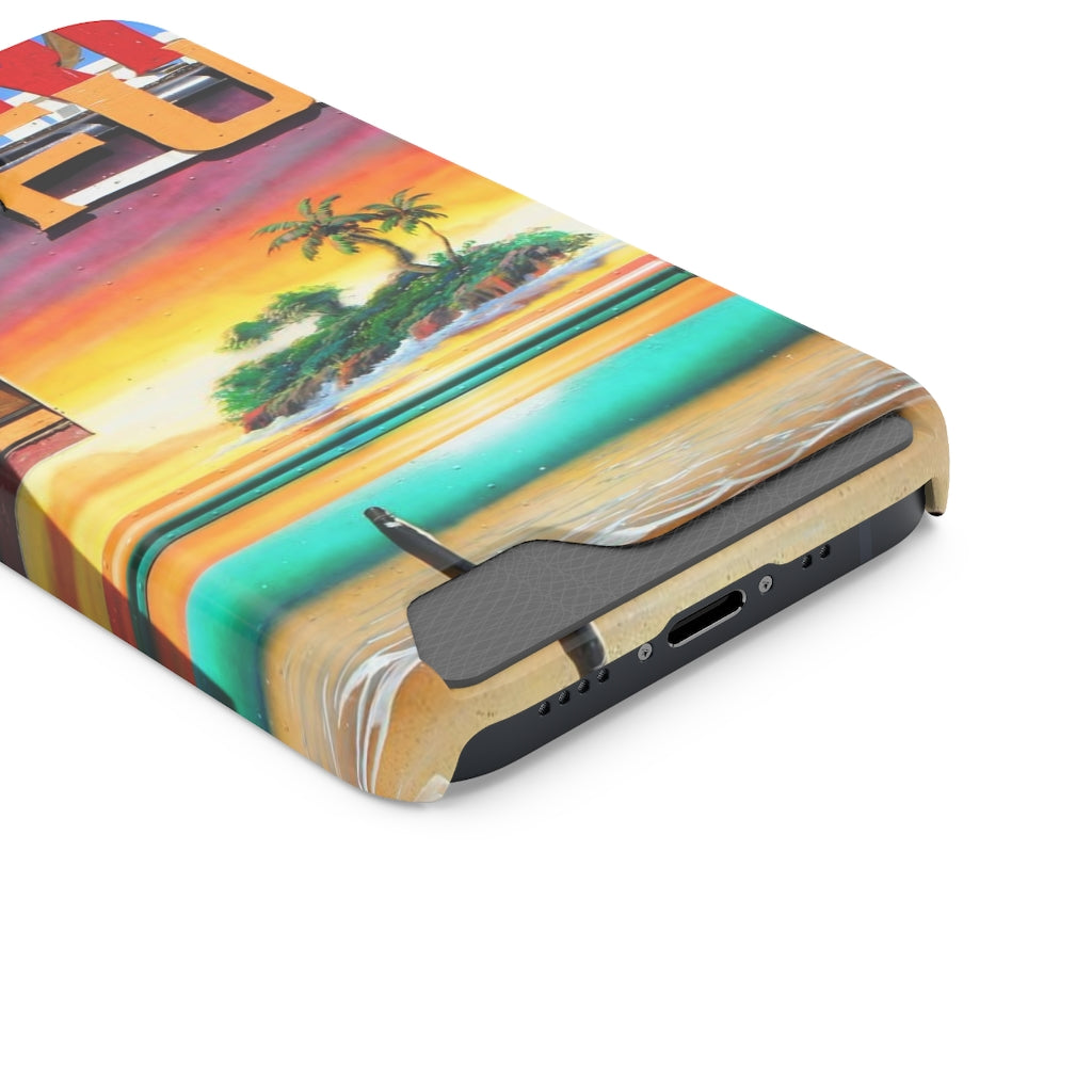 "Island Love" - Galaxy S22 S21 & iPhone 13 Case With Card Holder - Fry1Productions
