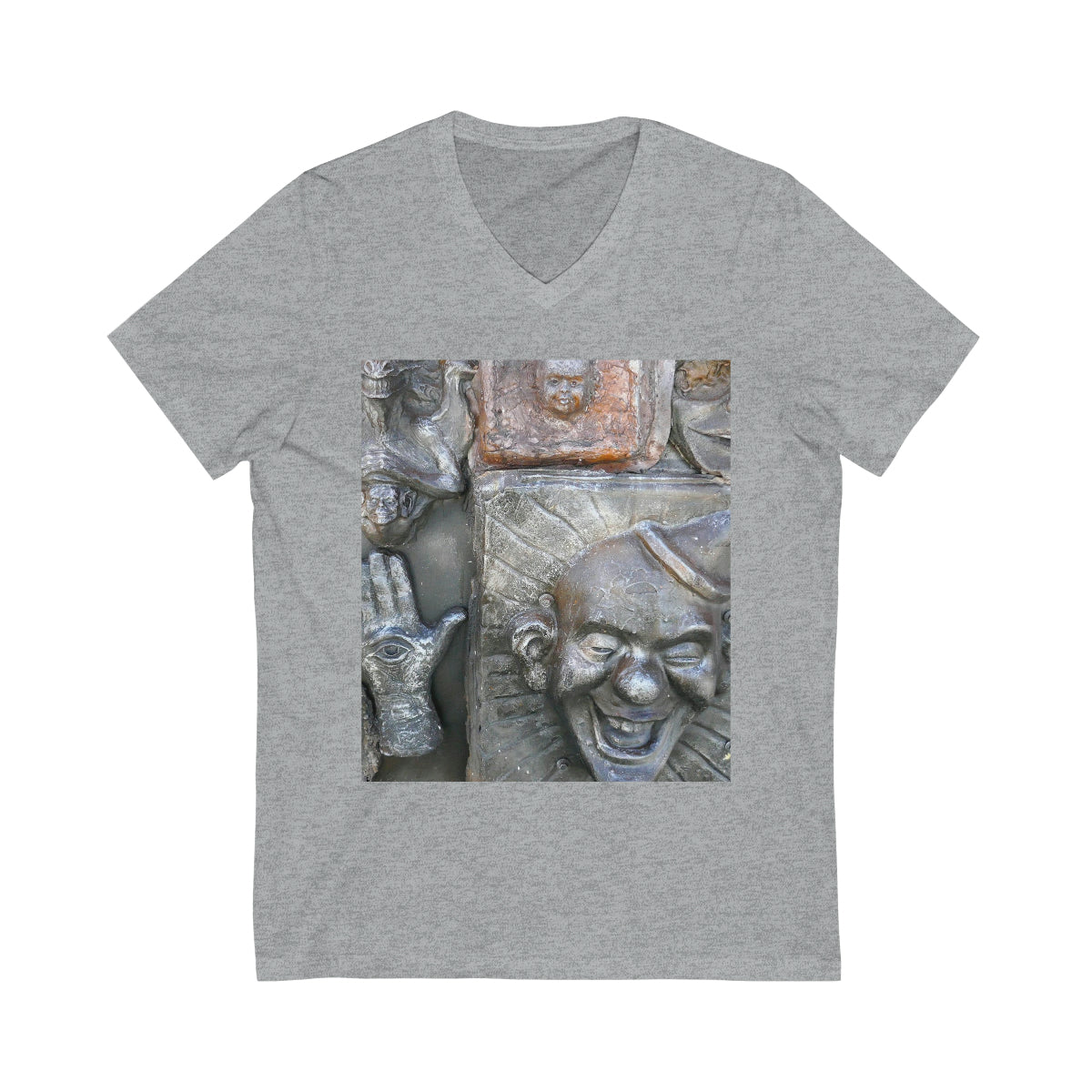 Cosmic Laughter - Unisex Jersey Short Sleeve V-Neck Tee - Fry1Productions