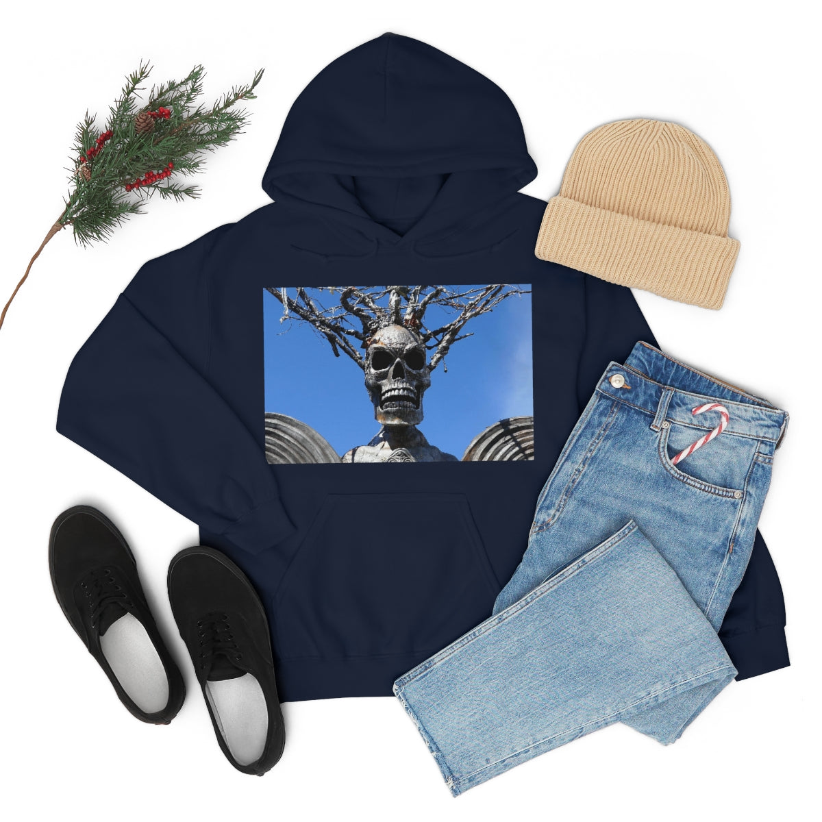 Skull Warrior Stare - Unisex Heavy Blend Hooded Sweatshirt - Fry1Productions