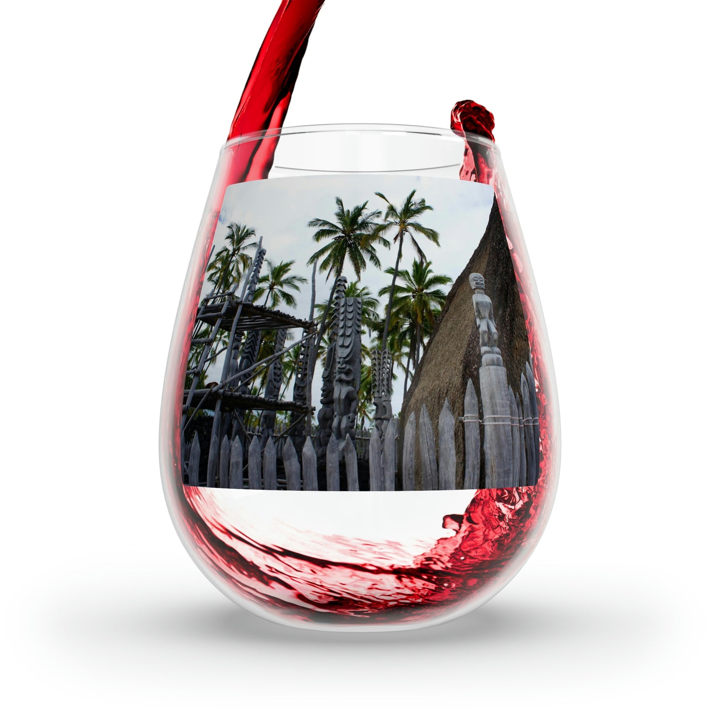 Precious Sanctuary - Stemless Wine Glass, 11.75 oz - Fry1Productions