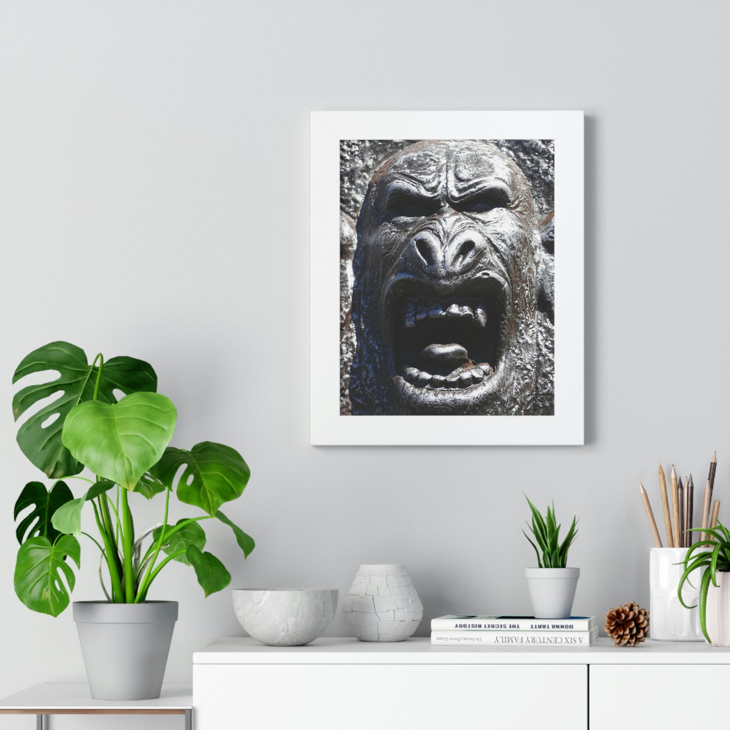 Frenzy Scream - Framed Vertical Poster - Fry1Productions
