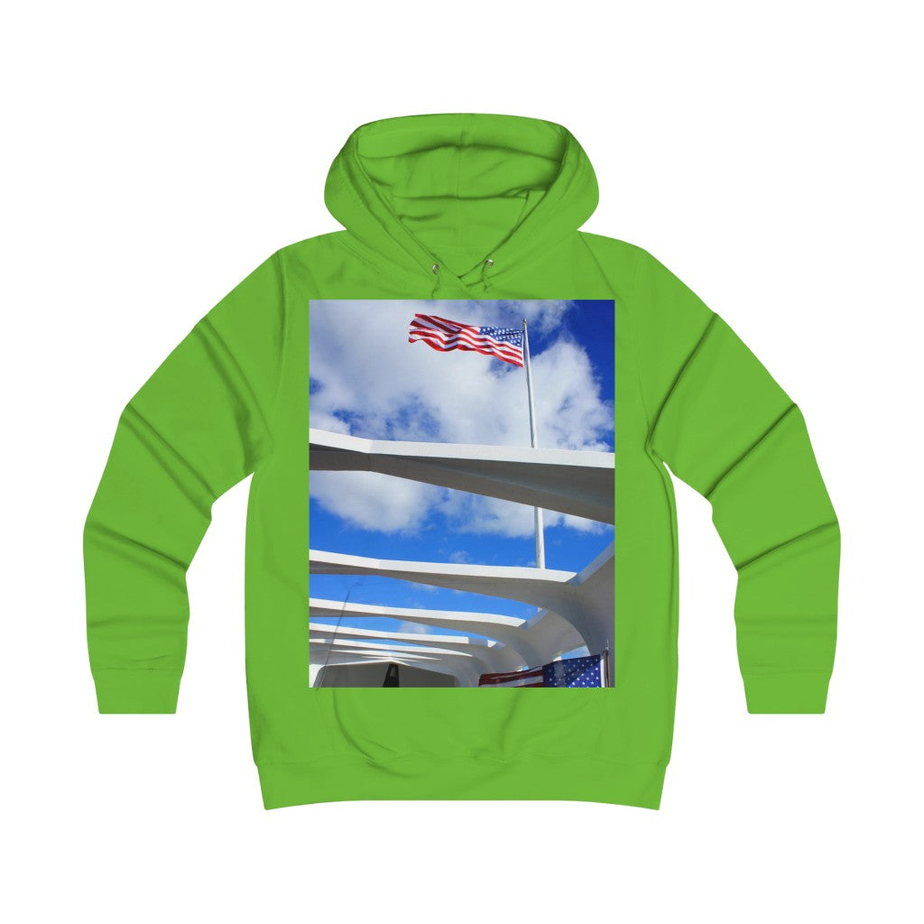 "In Solemn Remembrance Forever" - Girlie College Hoodie - Fry1Productions