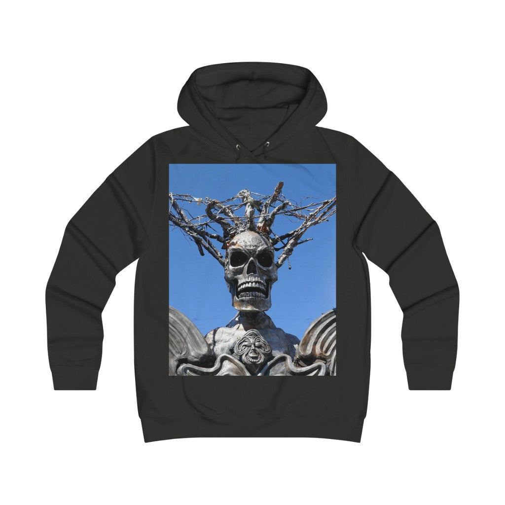 "Skull Warrior Stare" - Girlie College Hoodie - Fry1Productions