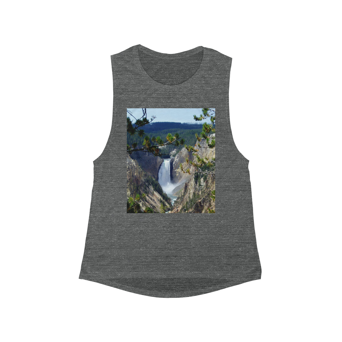 Yellowstone's Splendor - Women's Flowy Scoop Muscle Tank - Fry1Productions