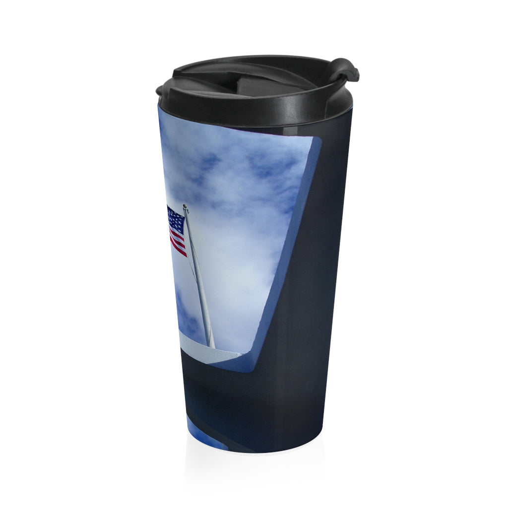 "In Solemn Remembrance"  - Stainless Steel Travel Mug 15 oz - Fry1Productions