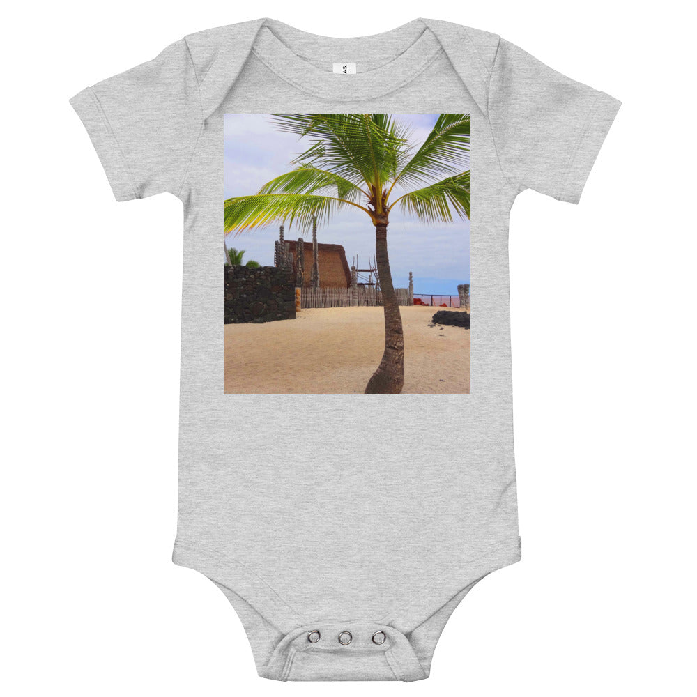 "Florescence Hale O Keawe" - Baby Short Sleeve One Piece - Fry1Productions