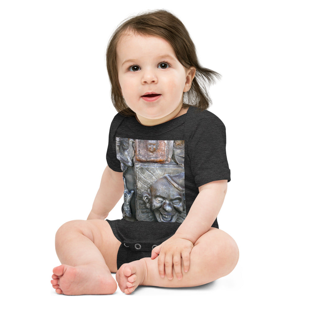 "Cosmic Laughter" - Baby Short Sleeve One Piece - Fry1Productions