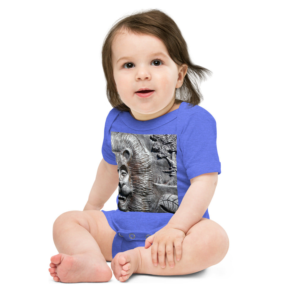 "Lion's Friends Forever V3" - Baby Short Sleeve One Piece - Fry1Productions