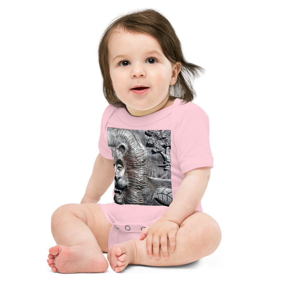 "Lion's Friends Forever V3" - Baby Short Sleeve One Piece - Fry1Productions