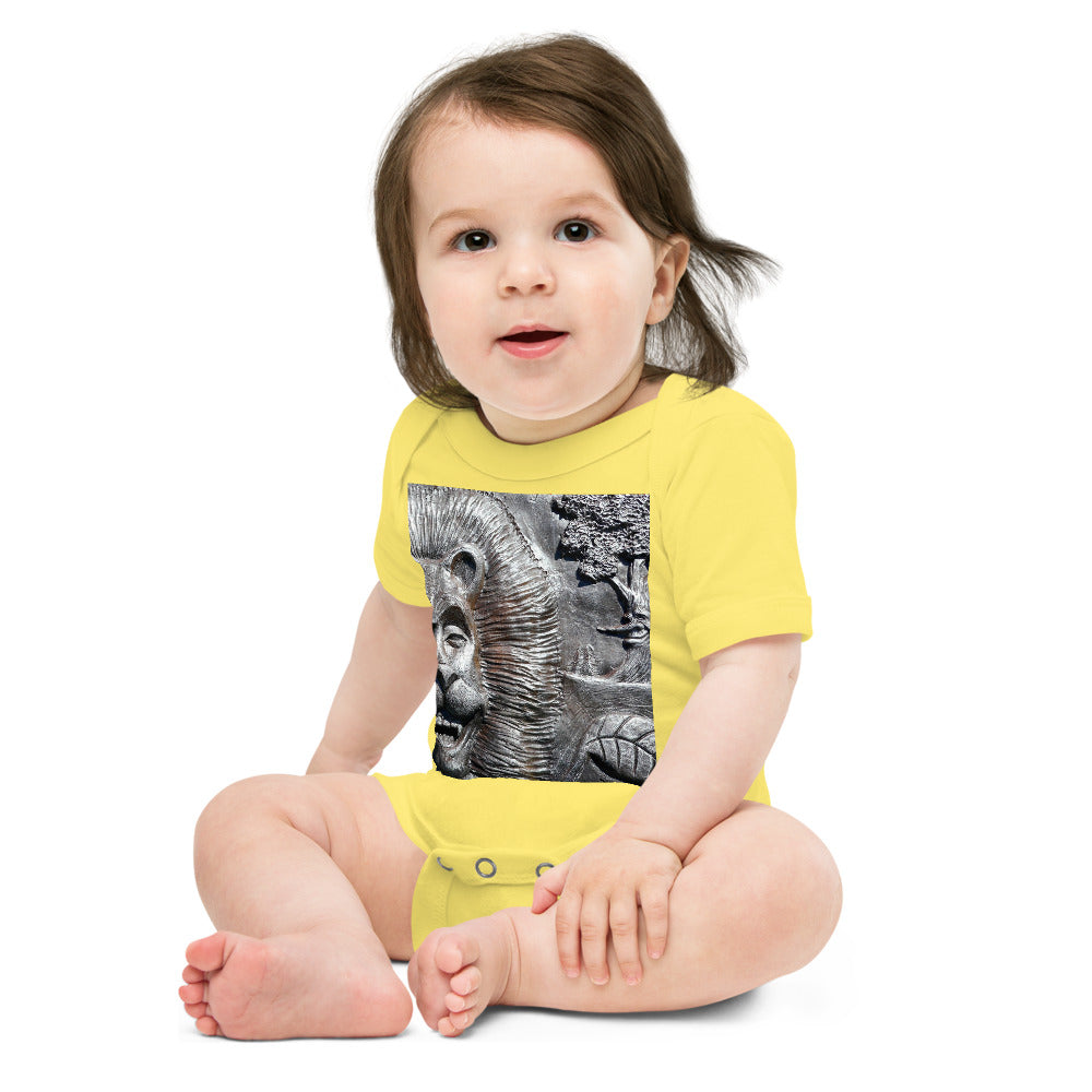 "Lion's Friends Forever V3" - Baby Short Sleeve One Piece - Fry1Productions