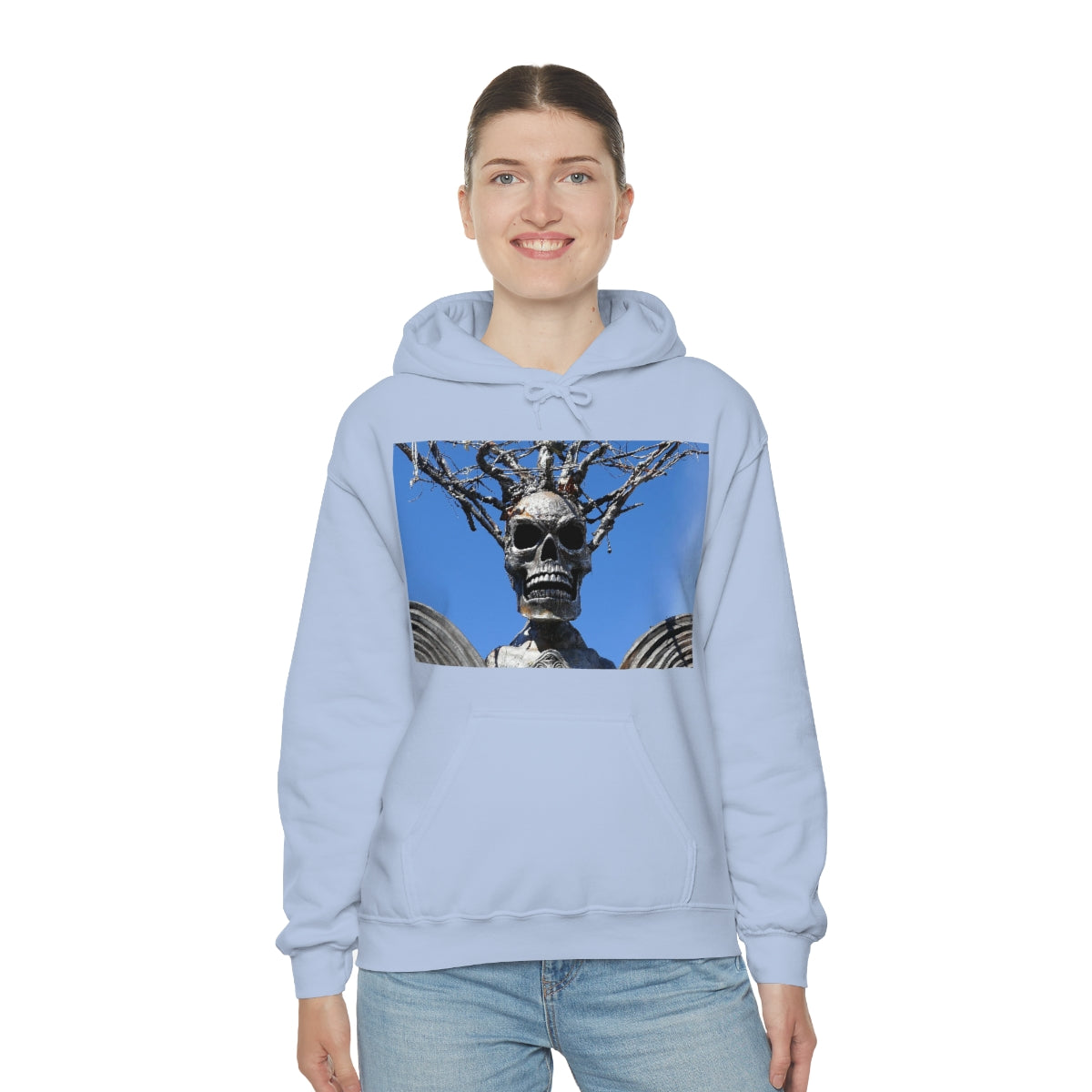 Skull Warrior Stare - Unisex Heavy Blend Hooded Sweatshirt - Fry1Productions