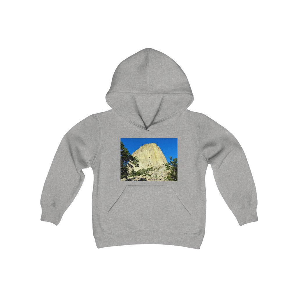 "Reaching Heaven" - Youth Heavy Blend Hooded Sweatshirt - Fry1Productions