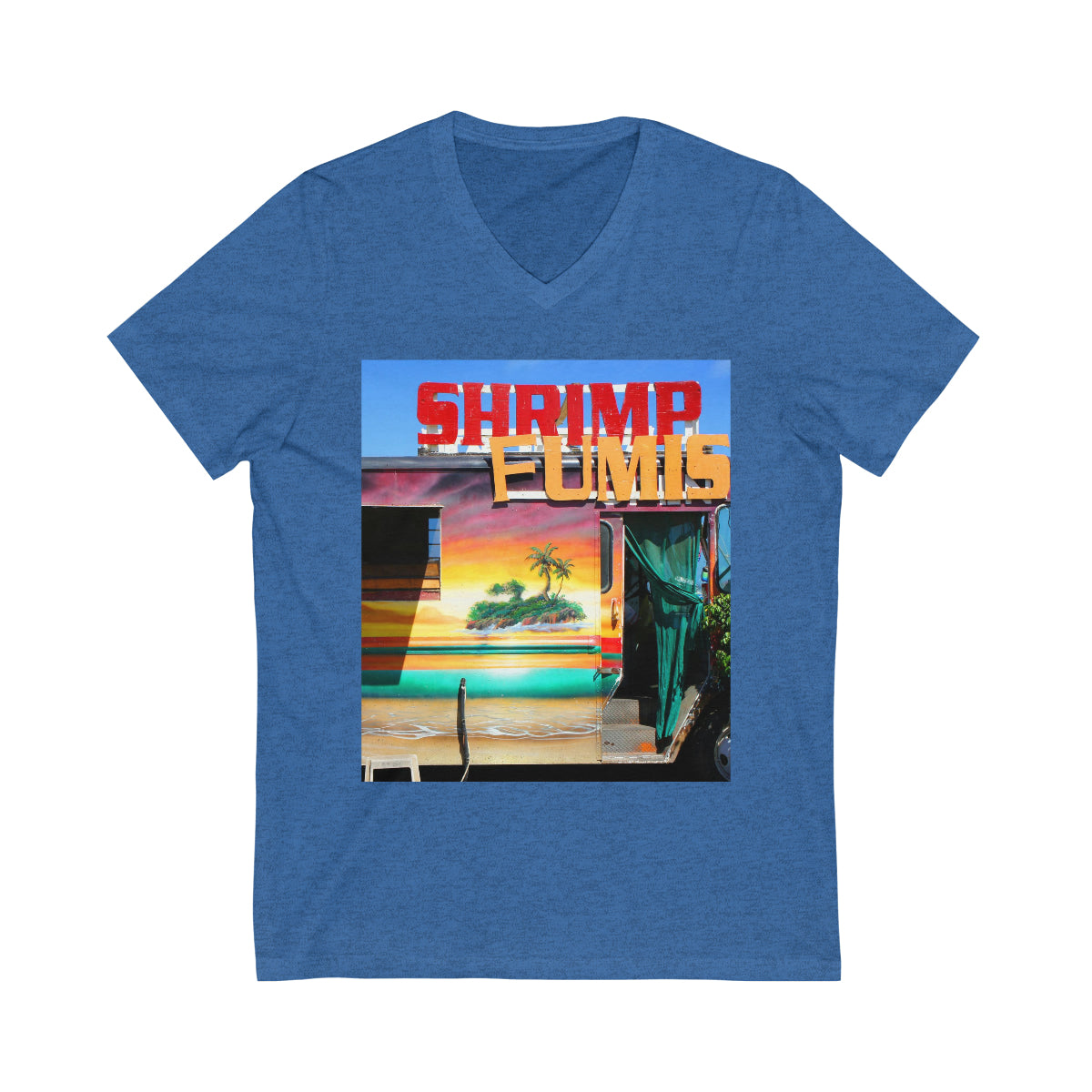 Island Love - Unisex Jersey Short Sleeve V-Neck Tee - Fry1Productions