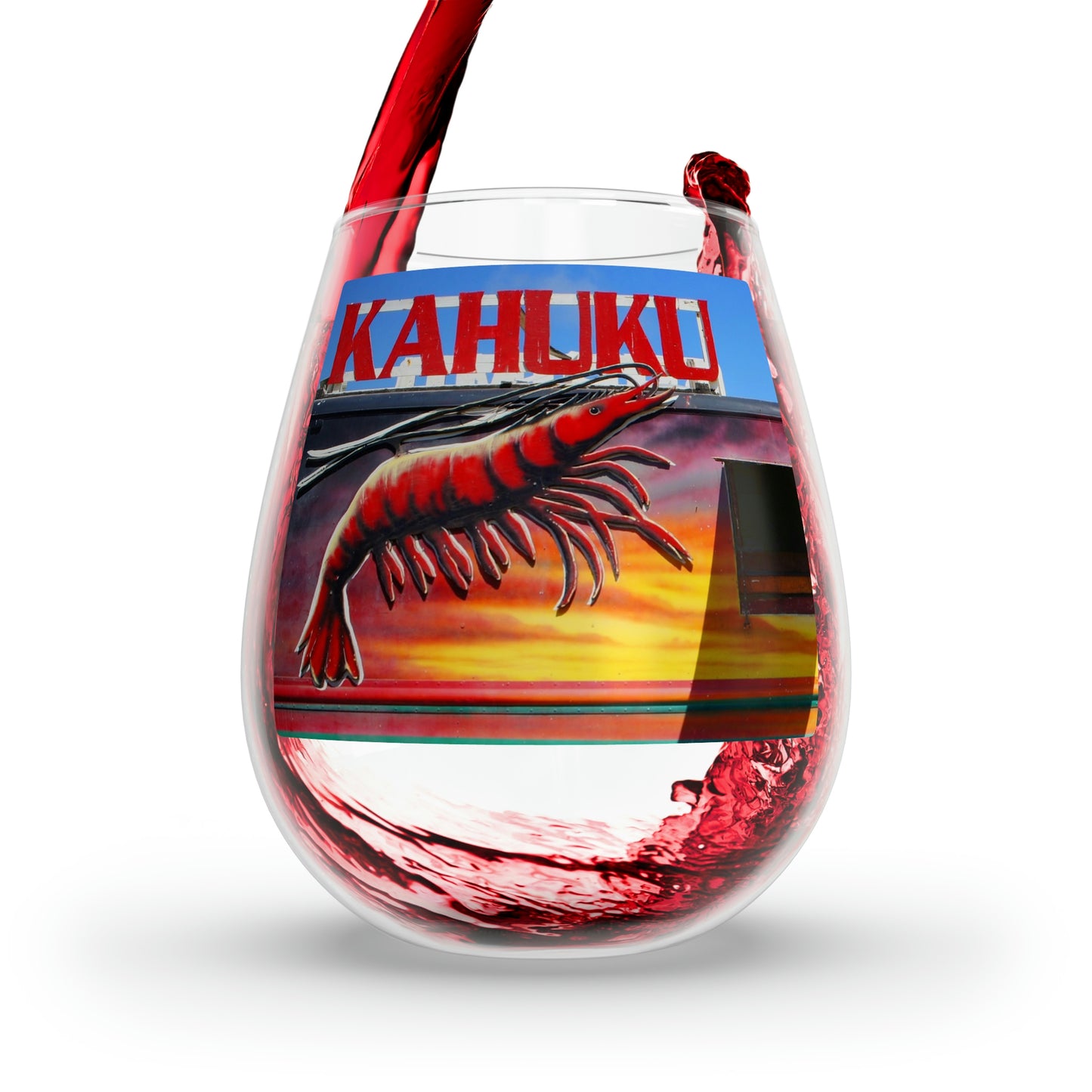 Kahuku Kai - Stemless Wine Glass, 11.75 oz - Fry1Productions