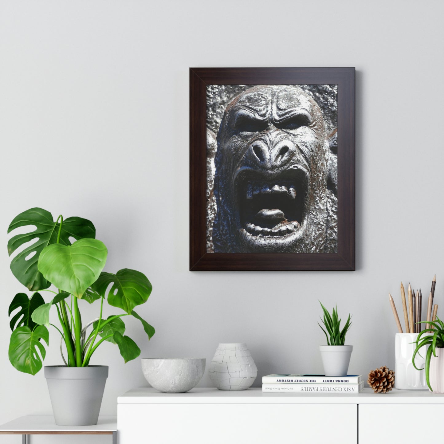 Frenzy Scream - Framed Vertical Poster - Fry1Productions