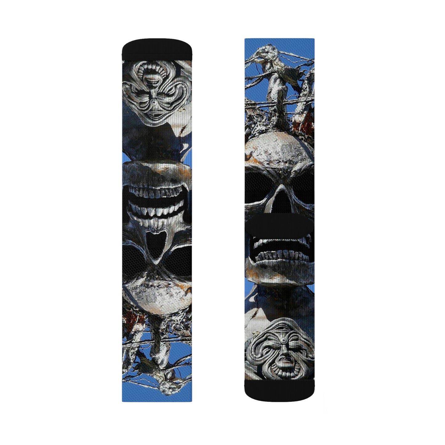 Skull Warrior Stare - All-Over Print Socks - Fry1Productions