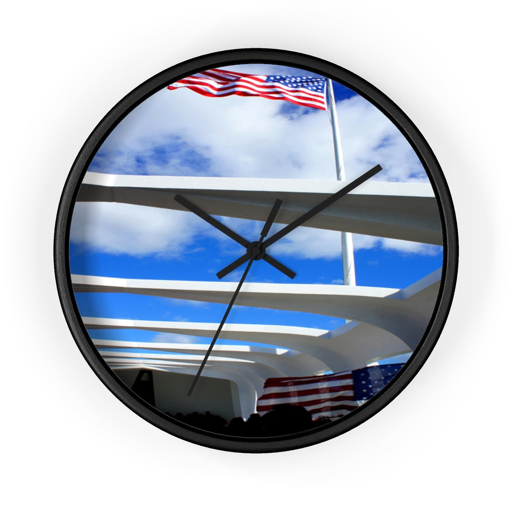 "In Solemn Remembrance Forever" - 10" Wooden Frame Wall Clock - Fry1Productions