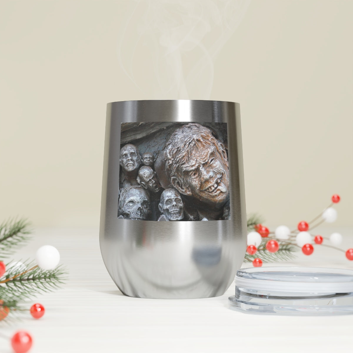 Waiting for the King - 12 oz Insulated Wine Tumbler - Fry1Productions