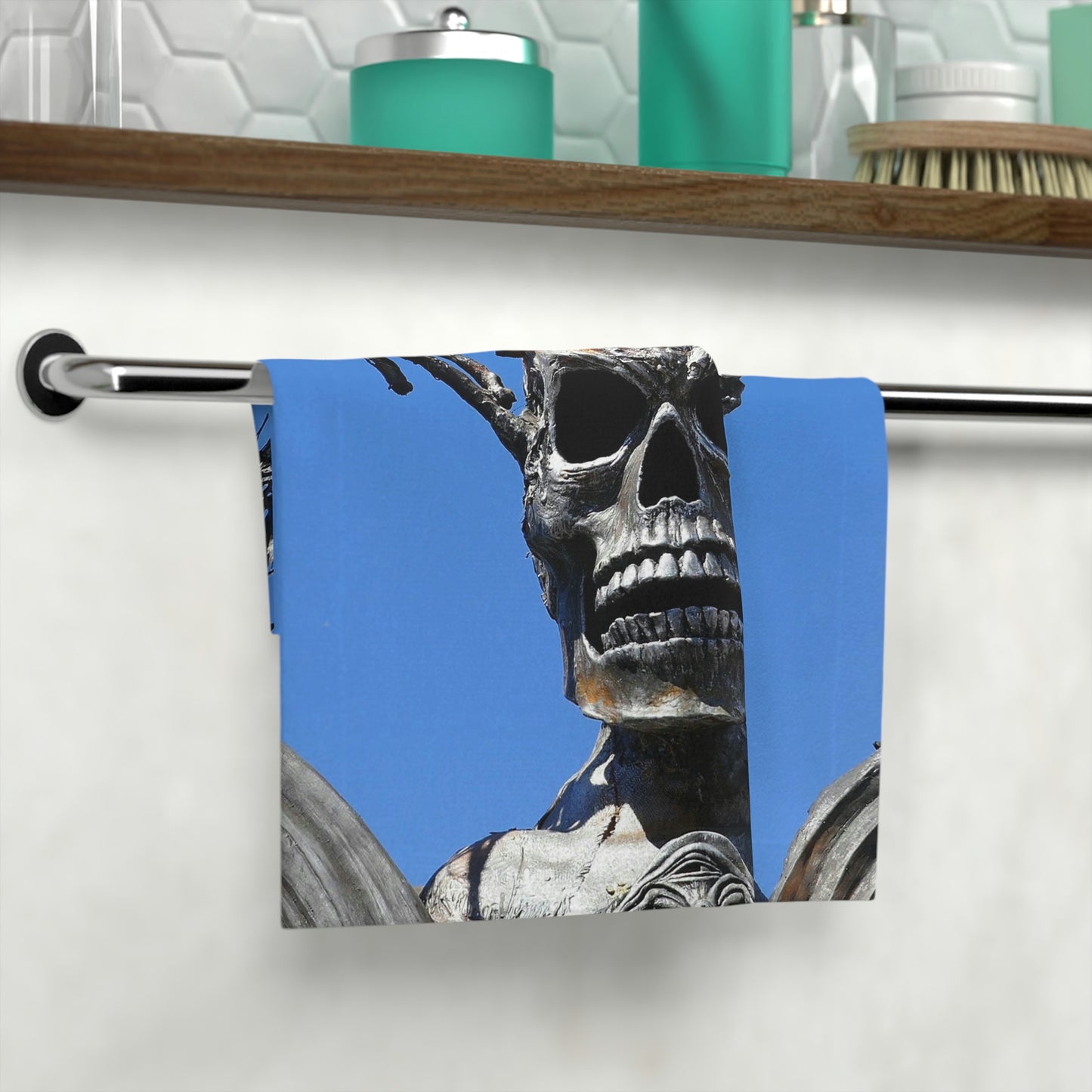 Skull Warrior Stare - Face Towel - Fry1Productions