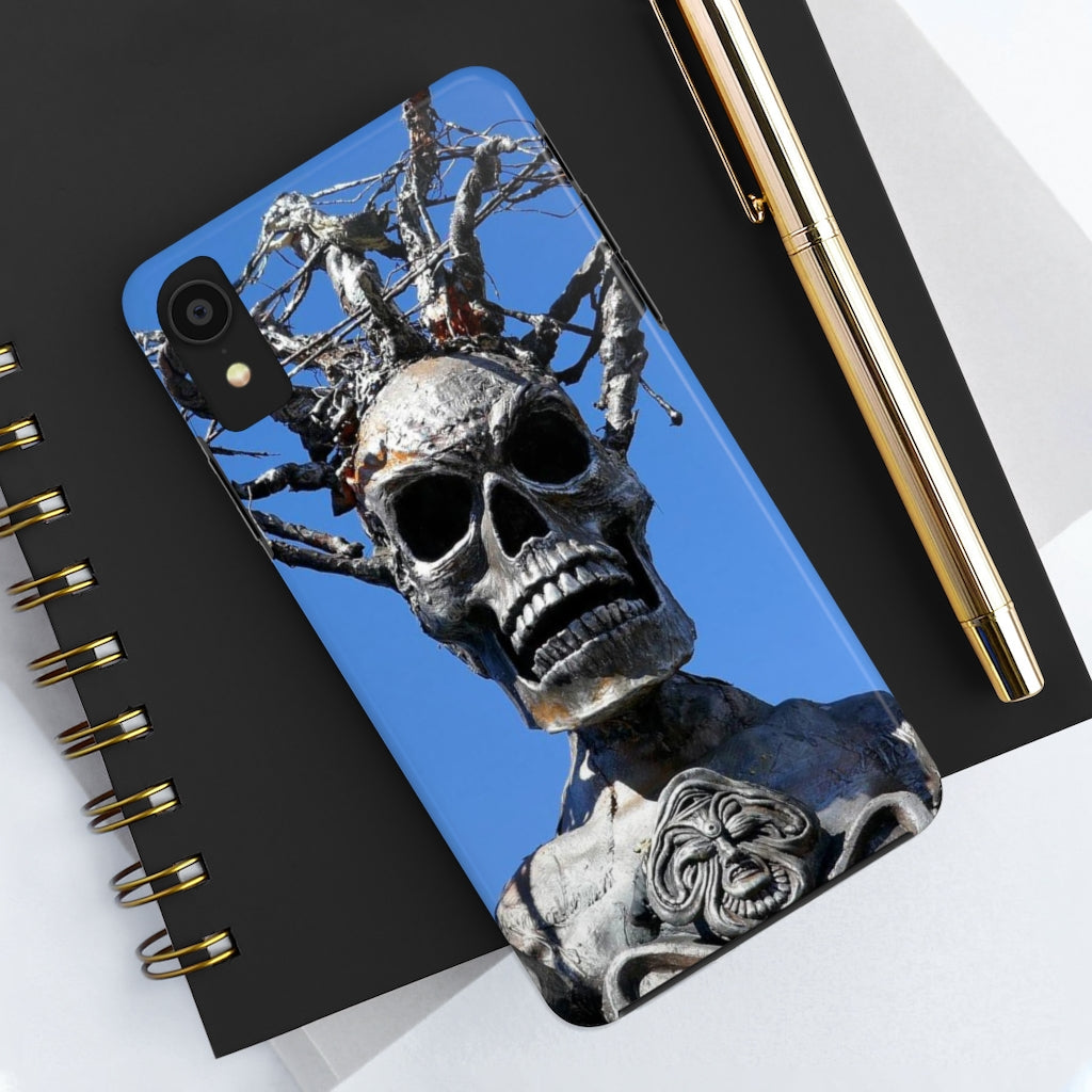 "Skull Warrior Stare" - iPhone Tough Case - (iPhone 13 Pro Max - iPhone 6) - Fry1Productions