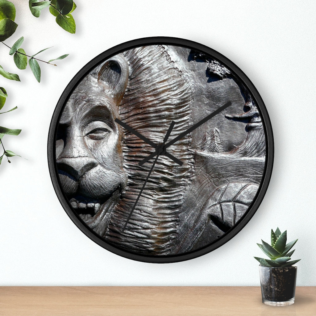 "Lion's Friends Forever v3 " - 10" Wooden Frame Wall Clock - Fry1Productions