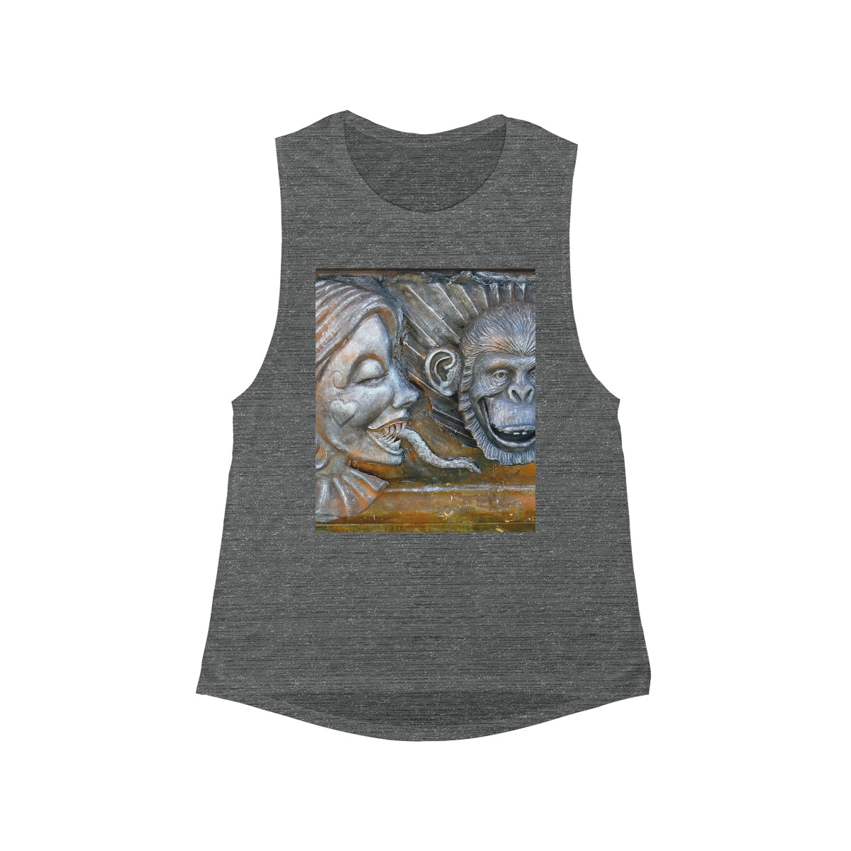 Snakily Speaking - Women's Flowy Scoop Muscle Tank - Fry1Productions