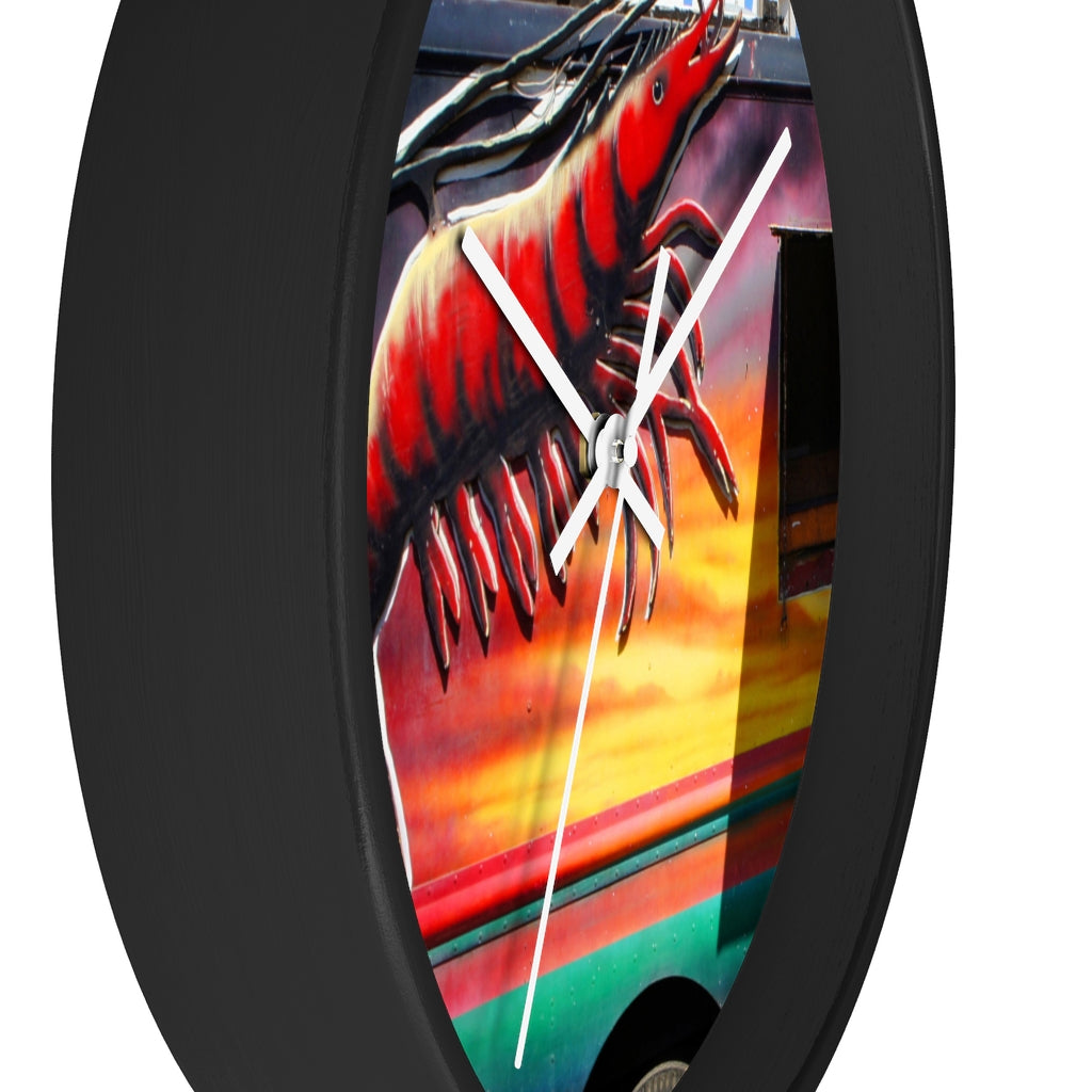 "Kahuku Kai" - 10" Wooden Frame Wall Clock - Fry1Productions