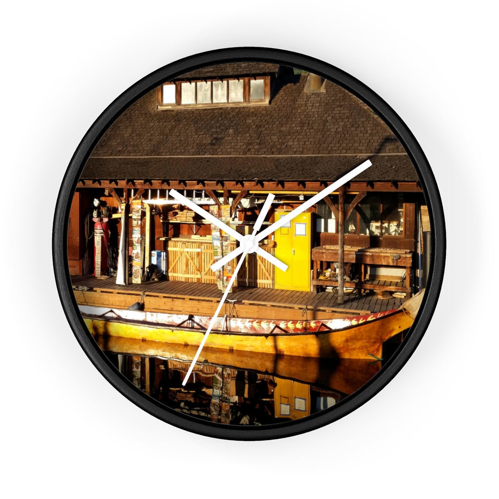 "Q'il'bid Awe" - 10" Wooden Frame Wall Clock - Fry1Productions