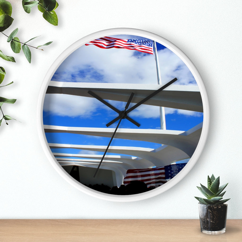 "In Solemn Remembrance Forever" - 10" Wooden Frame Wall Clock - Fry1Productions