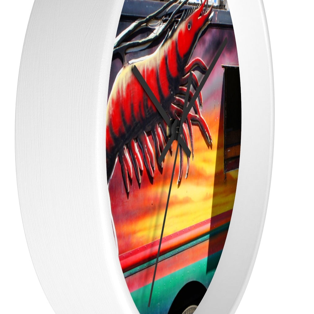 "Kahuku Kai" - 10" Wooden Frame Wall Clock - Fry1Productions