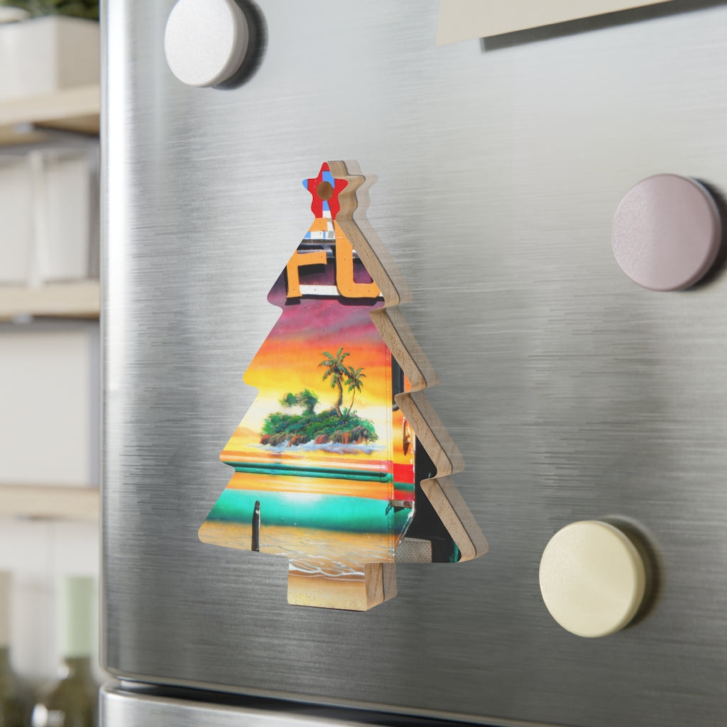 Island Love - Wooden Christmas Ornaments - Fry1Productions
