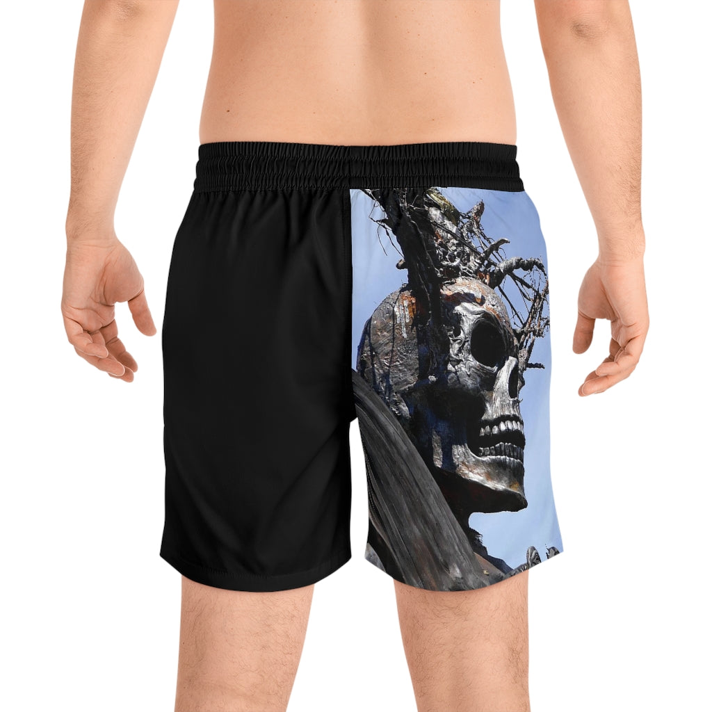 Skull Warriors - Men's Mid-Length Swim Shorts - Fry1Productions