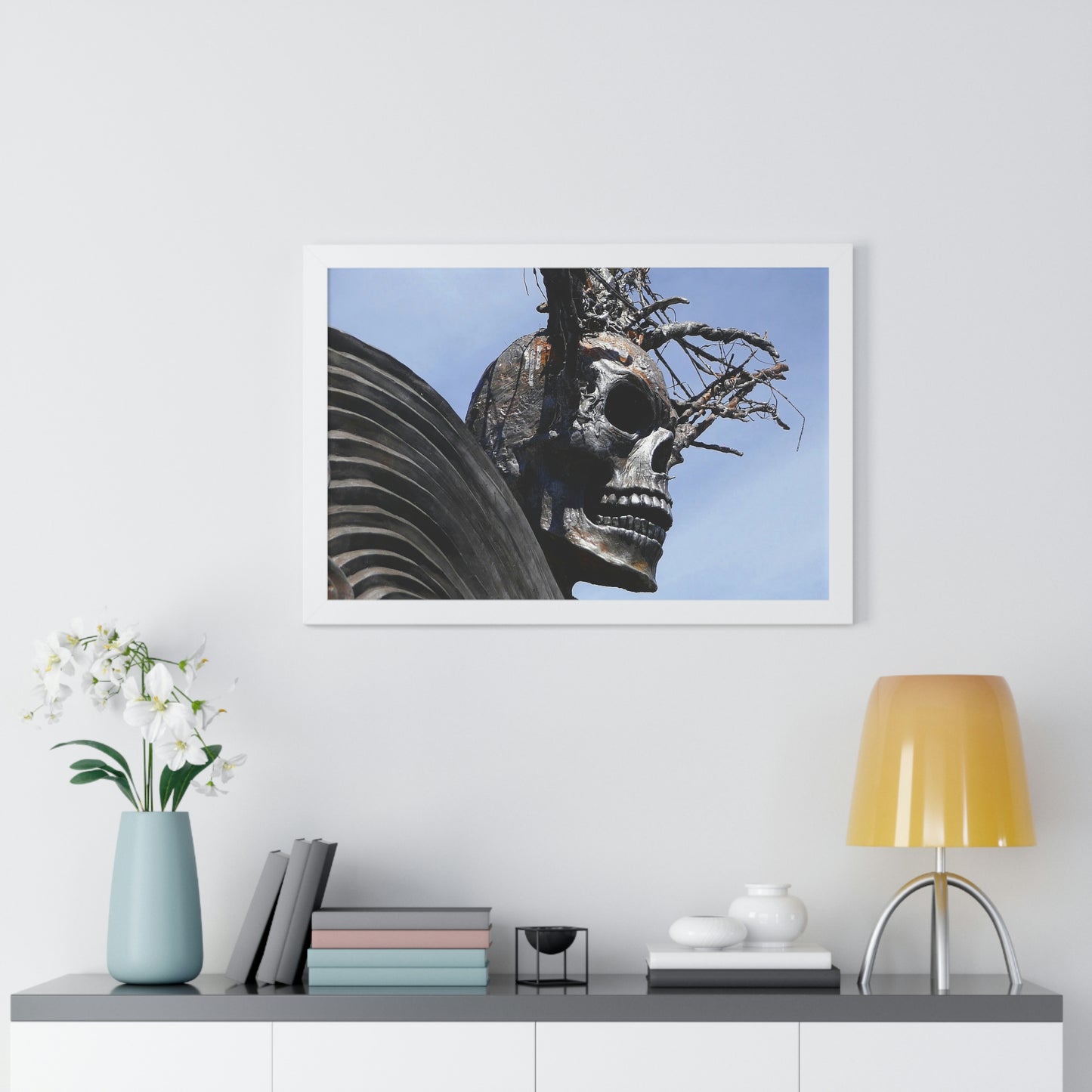 Skull Warrior - Framed Horizontal Poster - Fry1Productions