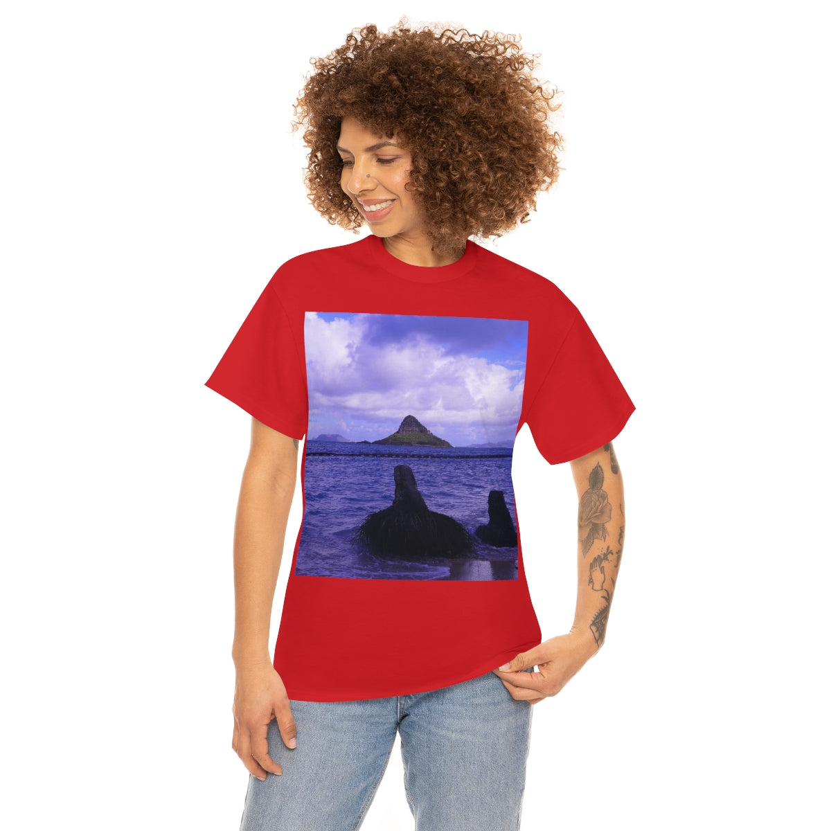 Wade To Chinaman's Hat - Unisex Heavy Cotton Tee - Fry1Productions