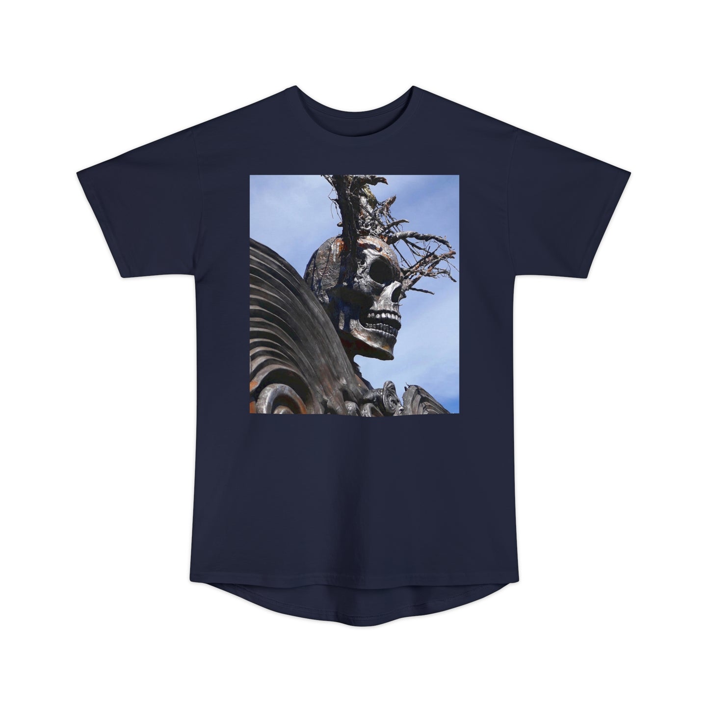 Skull Warrior - Unisex Long Body Urban T-Shirt - Fry1Productions