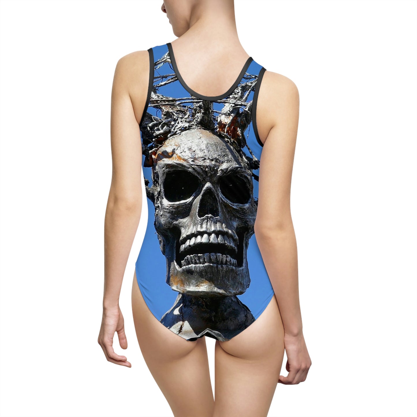 Skull Warrior Stare - Women's Classic One-Piece Swimsuit - Fry1Productions