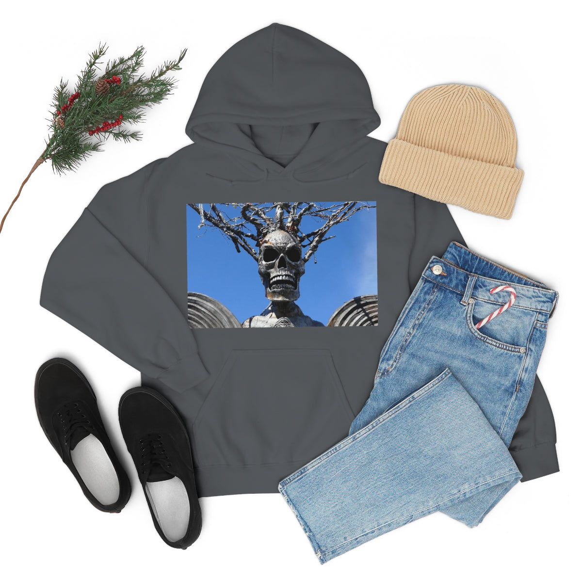 Skull Warrior Stare - Unisex Heavy Blend Hooded Sweatshirt - Fry1Productions