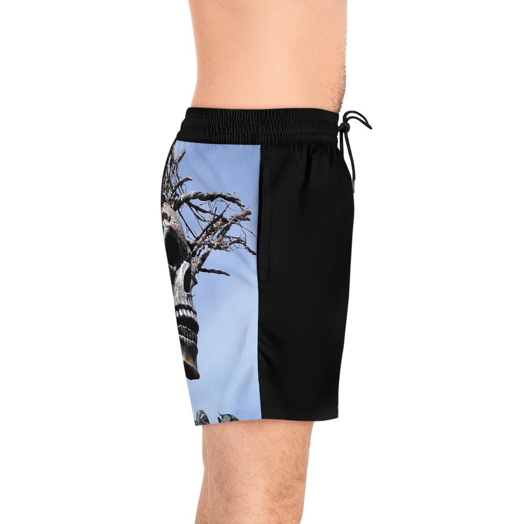 Skull Warriors - Men's Mid-Length Swim Shorts - Fry1Productions