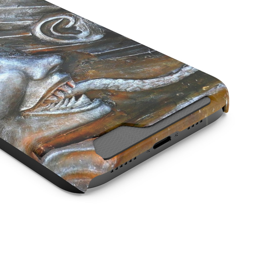 "Snakily Speaking" - Galaxy S22 S21 & iPhone 13 Case With Card Holder - Fry1Productions