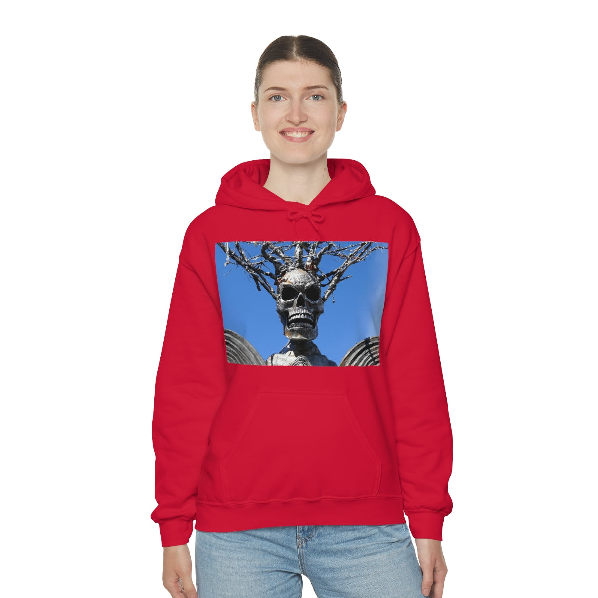 Skull Warrior Stare - Unisex Heavy Blend Hooded Sweatshirt - Fry1Productions