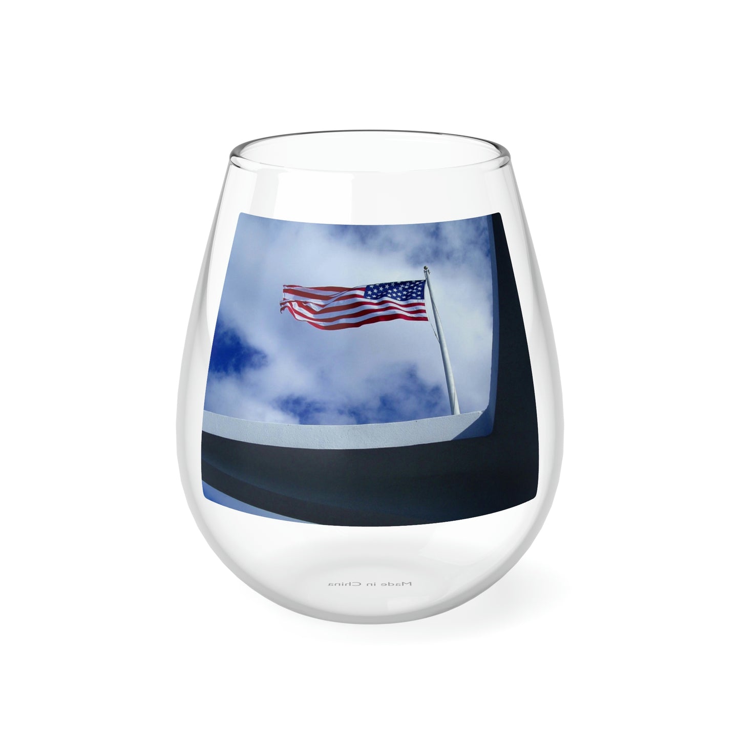 In Solemn Remembrance - Stemless Wine Glass, 11.75 oz - Fry1Productions