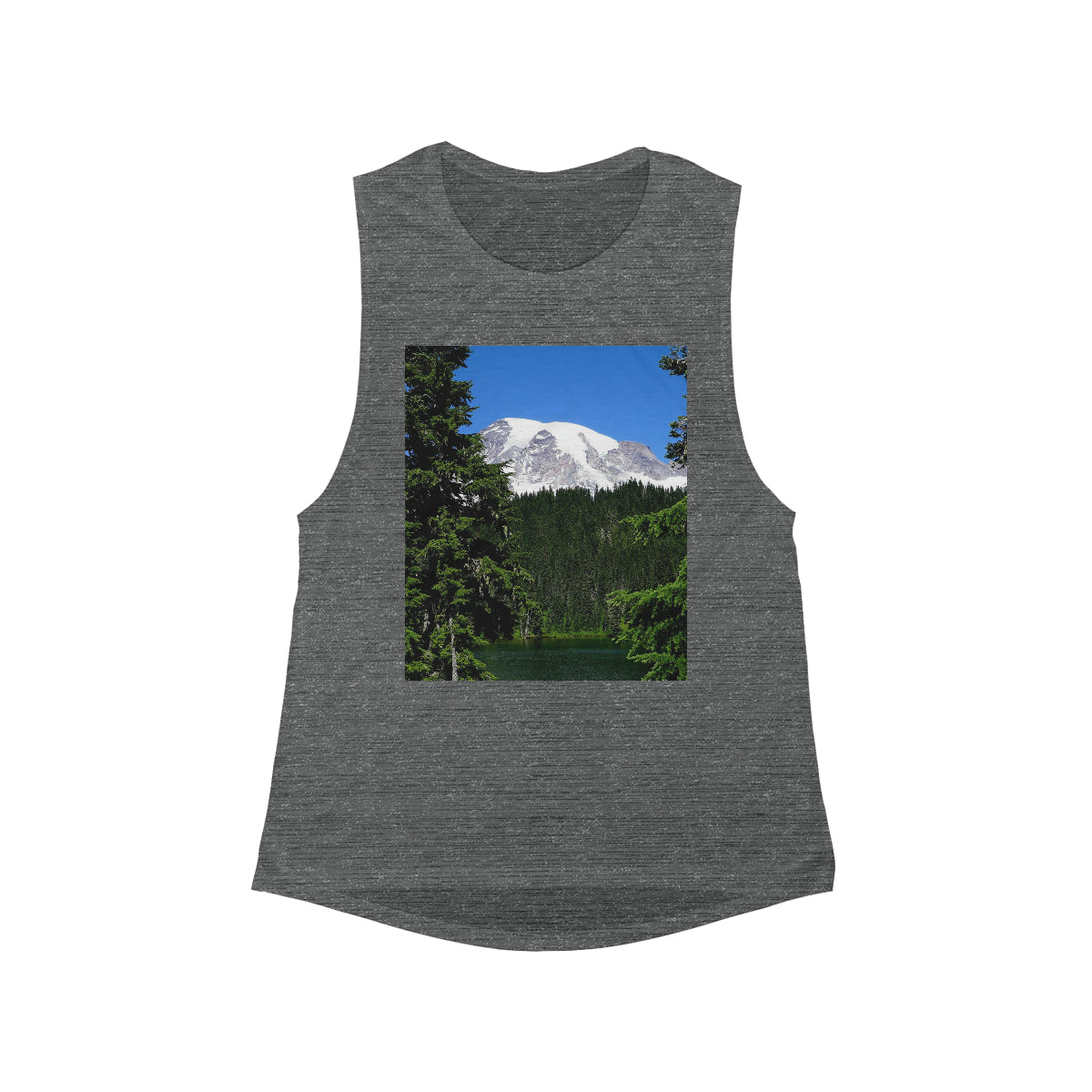 Enchanting Lakeside Views - Women's Flowy Scoop Muscle Tank - Fry1Productions