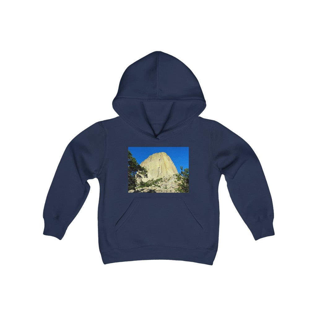 "Reaching Heaven" - Youth Heavy Blend Hooded Sweatshirt - Fry1Productions