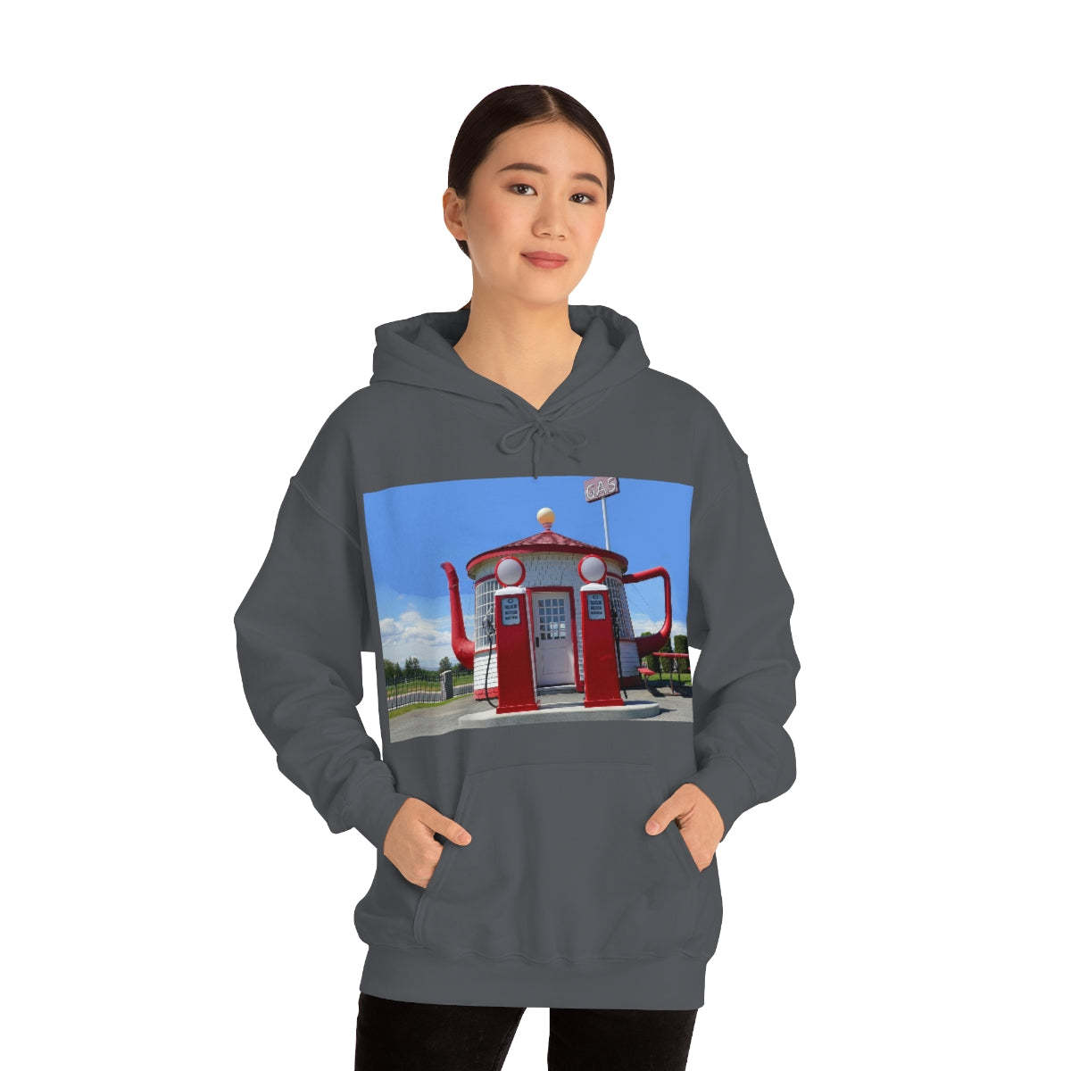 Awesome Teapot Dome Service Station - Unisex Heavy Blend Hooded Sweatshirt - Fry1Productions