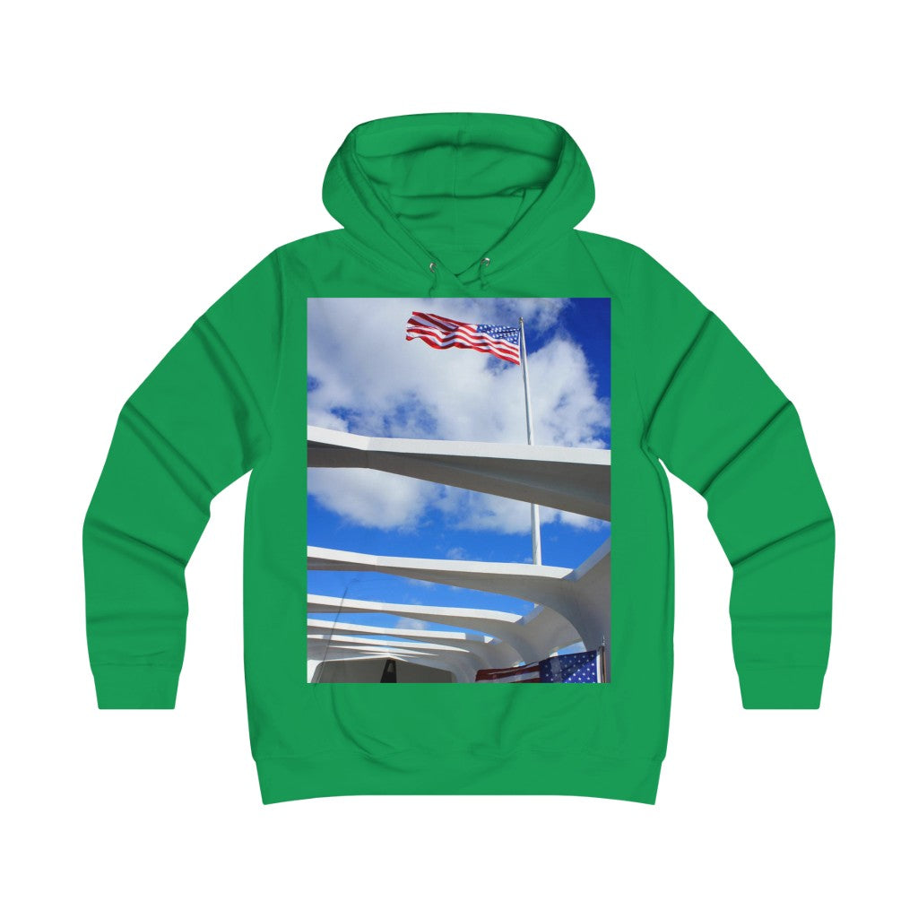 "In Solemn Remembrance Forever" - Girlie College Hoodie - Fry1Productions
