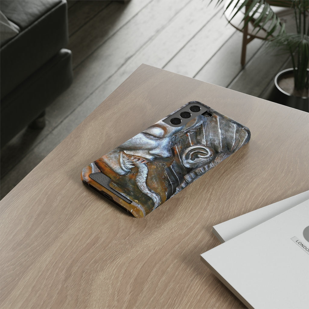 "Snakily Speaking" - Galaxy S22 S21 & iPhone 13 Case With Card Holder - Fry1Productions