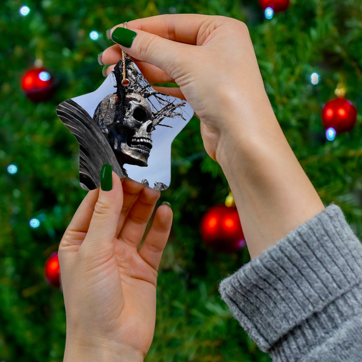 Skull Warrior - Ceramic Ornaments - Fry1Productions